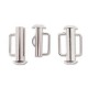 Metal magnetic slide clasp 16,5mm Silver